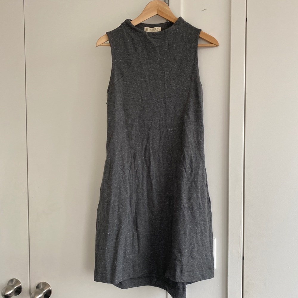 Synergy grey tank dress NWT